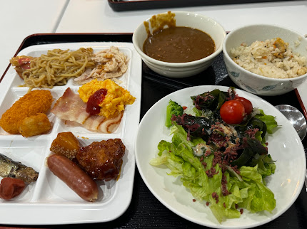 ホテルの朝食プレート
